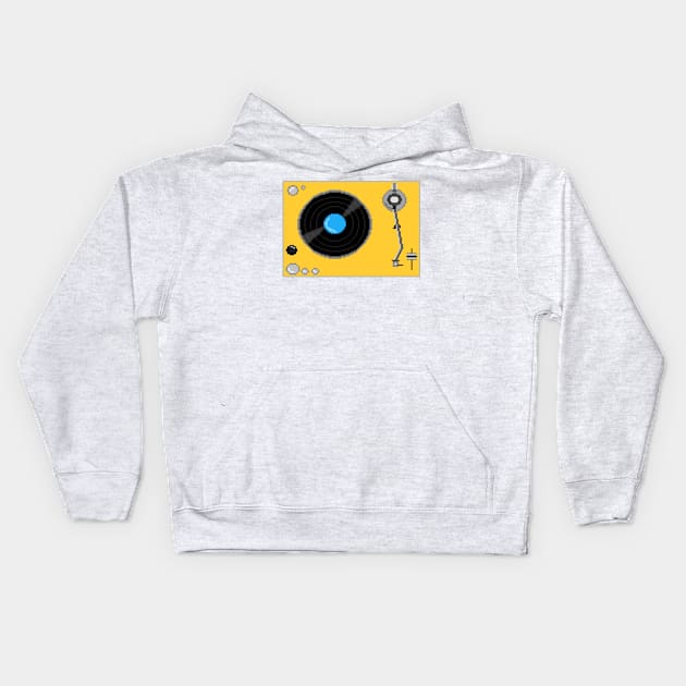 Music Record Player Kids Hoodie by brick86